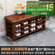 木詩(shī)風(fēng)雅實(shí)木換鞋凳家用門(mén)口鞋柜坐凳一體入門(mén)網(wǎng)紅多層多功能鞋架落地鞋架 全實(shí)木0.8米胡桃色【三層】