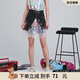 LALABOBO【商場(chǎng)款】不規(guī)則牛仔半身裹裙高腰顯瘦腰封式短裙女L21B-WXZQ12 黑牛仔 S