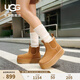 UGG秋季女士休閑舒適純色厚底雪地靴煙囪時(shí)尚切爾西短靴 1134526 CHE | 栗色 38 38碼及以下建議拍大一碼