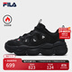 FILA 斐樂(lè )官方女鞋豌豆加絨鞋老爹鞋2025冬季新款休閑厚底運動(dòng)鞋 黑-BK 37.5
