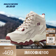 斯凱奇（Skechers）厚底加絨丨女子老爹鞋高幫秋冬季保暖增高熊貓鞋子運動(dòng)休閑棉鞋女 【推薦配色】酒紅色/BURG 37