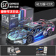 積木蘭博基尼拼裝兼容樂(lè )高難度模型遙控跑賽車(chē)男孩女成人玩具禮物 燈光+遙控版-蘭博基尼1314顆粒