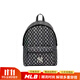 MLB老花滿(mǎn)標男女情侶雙肩包復古老花通勤大容量背包休閑百搭夏季新款 黑色