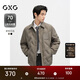 GXG男裝寬松短款羽絨服襯衫外套冬季 卡其色 180/XL