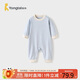童泰（TONGTAI）嬰兒連體衣春秋季新生兒無骨哈衣寶寶爬服睡衣外出衣服藍色80cm