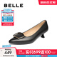 百麗（Belle）氣質(zhì)高跟單鞋女2025秋新商場(chǎng)同款羊皮尖頭通勤單鞋D3N1DCQ5預售 黑色 38 (240mm)