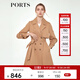PORTS寶姿春夏款雙排扣女裝風(fēng)衣ALM8T004KWD051 卡其色-1 XS (2)