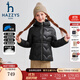 哈吉斯（HAZZYS）童裝女童羽絨服2025冬季新款蓄熱抑菌保暖連帽外套 鉆石黑 165