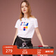 FILA 斐樂女裝官方女士短袖T恤夏季休閑運動內搭t恤運動上衣 標準白-F11W118151F L （170/88A/L）