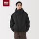 MUJI男式 風(fēng)帽 夾克 男士外套長(cháng)袖25年秋冬新品  黑色 XL