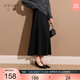 三彩2025冬季新款復古大擺半身裙松緊高腰A字裙寬松垂感長(cháng)裙S
