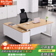 時(shí)仁（ShiRen） 老板桌 經(jīng)理桌大班 臺主管桌總裁桌辦公家 具行政桌財務(wù)桌  （經(jīng)典橡木）副柜左邊 180cm班臺+大班網(wǎng)椅
