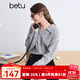 百圖betu女裝冬季新款毛衣翻領(lǐng)提花寬松休閑舒適毛衣女2410T39 灰色 L