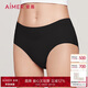 愛(ài)慕內褲女經(jīng)典KiKi褲中腰三角褲輕薄凈痕多色AM22100黑色