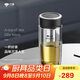 萬(wàn)象（WANXIANG）雙層玻璃杯送男友便攜茶水杯V17L商務(wù)辦公大容量360ML帶濾網(wǎng)水杯
