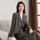 塔馳密司（touchmiss）女士冬裝上衣新款美拉德小西裝時(shí)尚簡(jiǎn)約顯瘦休閑百搭短外套 花咖色 XL