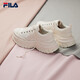 斐樂（FILA）女鞋帆布鞋LAVA胖胖底厚高底增鞋板鞋帆布鞋休閑鞋 奶白-GD 35.5