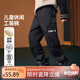 ASK JUNIOR兒童男童褲子2025秋裝潮酷休閑運動(dòng)褲男大童工裝褲 黑色 150
