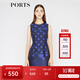 PORTS寶姿  新品女裝甜美無(wú)袖圓領(lǐng)波點(diǎn)連衣裙SA8D084FFQ044 藏青底藍(lán)點(diǎn) M (6)