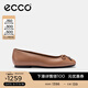 愛(ài)步（ECCO）芭蕾舞鞋女 25年夏季百搭淺口單鞋蝴蝶結女鞋 舞悅234313 HL 淺棕色23431301291 38