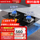 華帝（VATTI）燃氣灶天然氣灶雙灶具 臺式嵌入式 4.5KW猛火家用 鋼化玻璃 i10039B 華帝燃氣灶官方旗艦 天然氣 4.5KW