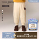 Teenie Weenie Kids小熊童裝25年新款秋冬男寶寶寬松加絨束腳燈籠褲 米白色 120 cm