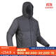 迪卡儂外套男冬加厚風(fēng)衣防水棉服黑色M 5023788