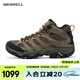 邁樂(lè )（Merrell）戶(hù)外經(jīng)典徒步鞋男款MOAB3 GTX中幫透氣防水耐磨防滑登山鞋 J035795棕黑(男款) 41