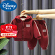 迪士尼（Disney）加絨套裝2025秋冬季2025新款洋氣男童兒童加厚安可拉紅外套兩件套 酒紅色套裝 加絨 90 (升級款)