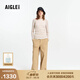 AIGLE【25年秋季新品】艾高女士長褲W-R防潑水戶外經(jīng)典時尚休閑褲褲裝 杻藤杏色 BL834 36 160/84A