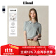 ELAND衣戀針織T恤女純色休閑polo領(lǐng)合身舒適短袖上衣2025夏季新款 灰色(15)Grey L /170