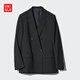 優(yōu)衣庫女裝雙排扣茄克/外套通勤商務(wù)夾克25秋冬新款478557 481603 481603/09黑色 XL