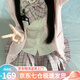 蘿美醬jk制服原創(chuàng  )純欲風(fēng)春秋辣妹性感套裝學(xué)院風(fēng)女短裙JK百褶裙收腰顯瘦 短袖純欲襯衫+霧桃川42cm+結胸牌 M 【建議95-105斤】