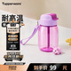 特百惠（Tupperware）CC企鵝350ML塑料杯夏季男女學(xué)生兒童水杯子便攜帶吸管 冰沙紫