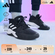 adidas OWNTHEGAME團(tuán)隊(duì)款中幫實(shí)戰(zhàn)籃球鞋男女小童兒童阿迪達(dá)斯 黑色/白色 37 (230mm)