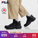 斐樂(lè )（FILA）官方男鞋加絨老爹鞋2025冬季新款貓爪6代中幫厚底休閑鞋 黑-BD 41