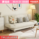 豪瑞森沙發(fā)小戶(hù)型客廳ins風(fēng)公寓經(jīng)濟小沙發(fā)臥室女網(wǎng)紅款出租房懶人沙發(fā) 奶白色 棉麻 單人座1.2米不帶抱枕