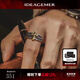 IDEAGEMER925銀天使十字架戒指男士個性復(fù)古小眾設(shè)計感創(chuàng)意涂鴉男生指環(huán)潮 天使十字架戒指【銀加銅款】