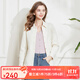 經(jīng)典故事（JANE STORY）簡(jiǎn)約夾棉風(fēng)衣女秋冬2024新款時(shí)髦基礎款休閑氣質(zhì)高端棉衣夾克外套 米色 M
