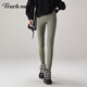 塔馳密司（touchmiss）2025年冬季女士新款簡(jiǎn)約時(shí)尚加絨加厚保暖塑型打底褲鯊魚(yú)褲 松葉綠 2XL 30