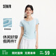 森馬（Semir）短袖T恤女短款套頭衫氣質(zhì)休閑2025夏假兩件緊身衣服109325100013