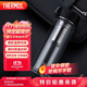 膳魔師（THERMOS）雙層玻璃400ml男女水杯茶杯水紋行者帶茶漏杯TCGB-400-D-BK 黑色