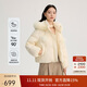 艾萊依甜美毛領(lǐng)羽絨服女短款時(shí)尚減齡面包服連帽鴨絨外套 嫩鵝黃S