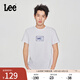 Lee25新品經(jīng)典日常字母Logo印花摩登中性男女同款短袖T恤休閑潮流 白色2 M