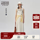 Teenie Weenie小熊白色連衣裙2025夏季新款減齡學(xué)院風(fēng)背帶裙中長(zhǎng)裙 乳白色 S