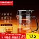 金灶（KAMJOVE）飄逸杯 玻璃內膽泡茶壺 飄逸壺一鍵過(guò)濾茶水分離泡茶神器TP-901 黑色500ml