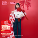 野獸派家居（tbh）三麗鷗Hello Kitty二合一法蘭絨抱枕毯子 毛絨午睡毯車(chē)載靠枕 二合一法蘭絨毯/抱枕 蝴蝶結