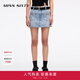 MISS SIXTY2025夏季新款牛仔短褲女配腰帶裙褲復(fù)古顯高顯瘦設(shè)計(jì)感 淺藍(lán) S