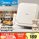 美的（Midea）電餅鐺家用下盤(pán)可拆洗大火力三明治早餐機煎烤鍋 方形雙面加熱加深大尺寸升級蒸汽烙餅烤肉鍋28J51