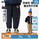 馬·拉?。∕.Latin）【魔法師牛仔褲】?jì)和澴?5春秋新款男女小童分割線(xiàn)休閑蘿卜褲 牛仔深藍 120